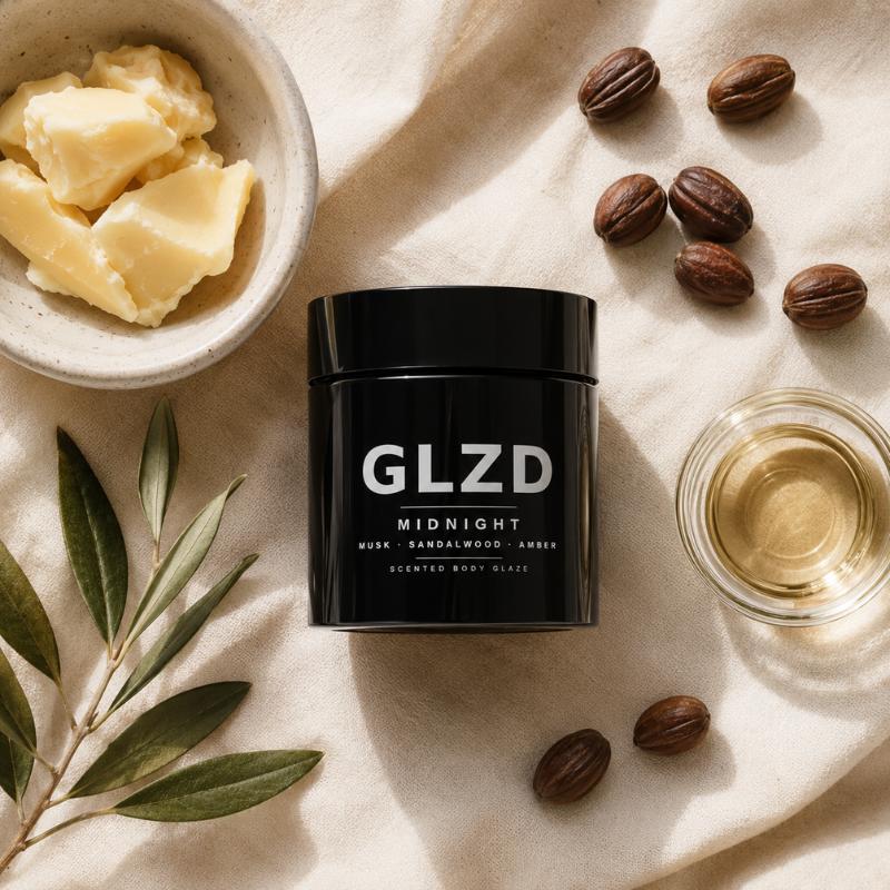 MIDNIGHT Body Glaze — Blue Musk Scent for Men | GLZD
